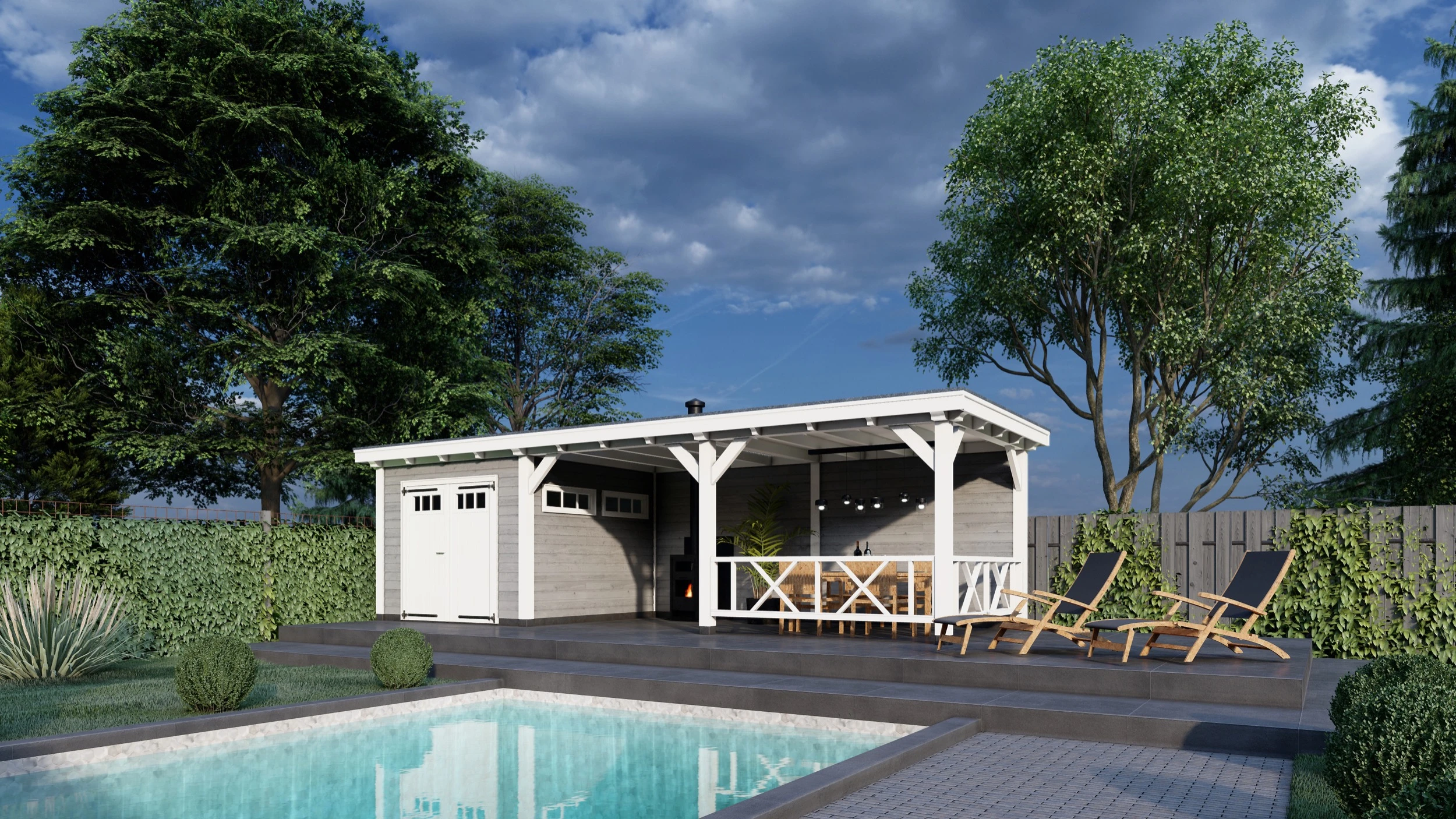 Trendhout Douglas Overkapping Siena 640 x 350 cm - Afbeelding 3